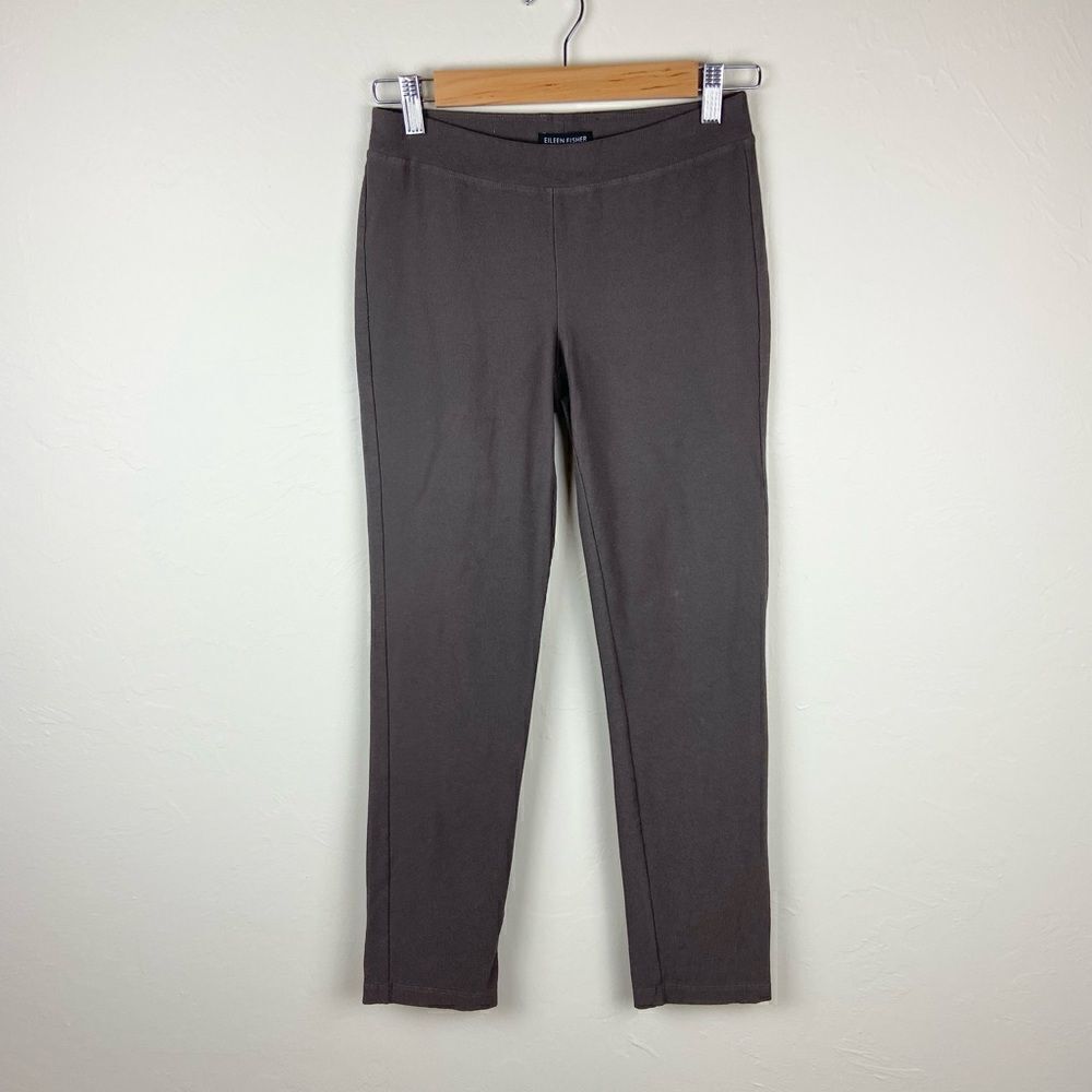 Eileen Fisher Viscose Skinny Ankle Stretch Pant - Brown